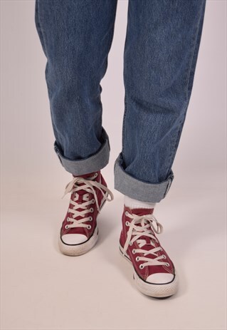 VINTAGE CONVERSE CHUCK TAYLOR HIGH TOP TRAINERS MAROON