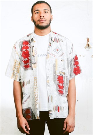 VINTAGE ABSTRACT PATTERNED SHIRT