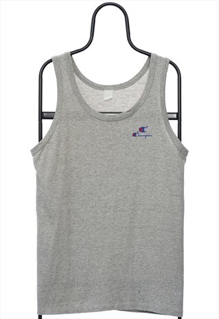 Vintage Champion 80s Logo Grey Vest Mens