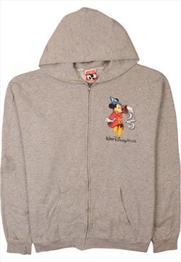 Disney 90's Minnie Mouse Full Zip Up Hoodie XLarge Grey