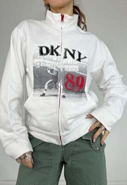 Vintage Y2K DKNY Jumper Zip Up Cardigan Sweatshirt 2000s