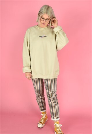 G&G UNISEX SAND PASTEL MULTI LINES SWEAT