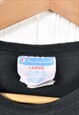 VINTAGE CHAMPION T-SHIRT CREW NECK BLACK MEDIUM