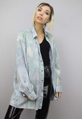 VINTAGE 80S/90S OVERSIZED PATTERNED SHIRT