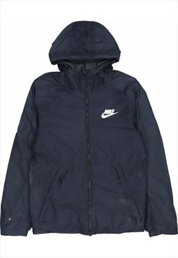 Vintage 90's Nike Puffer Jacket Spellout Hooded Zip Up