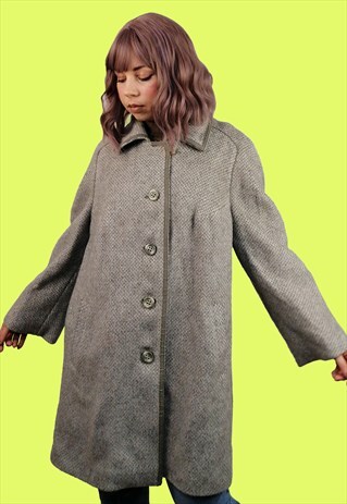 VINTAGE 80'S WEST GERMANY WOOL COAT JACKET