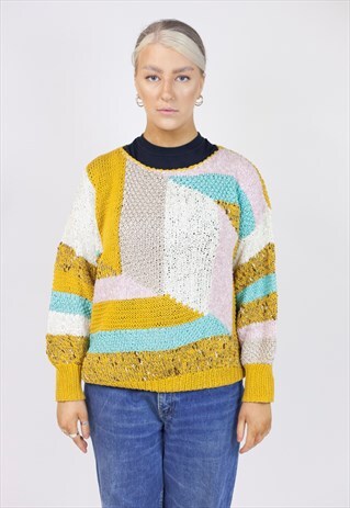 VINTAGE 90S MULTI-COLOUR JUMPER