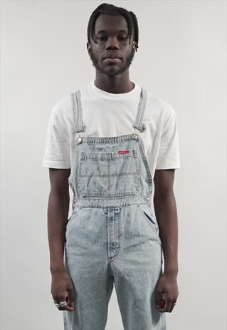 VINTAGE 90'S MASH LIGHT-WASH DUNGAREES