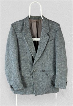 Harris Tweed Jacket Blazer Green Mens UK 40 Medium