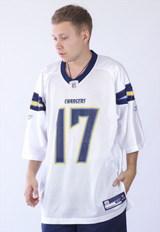 MENS REEBOK NFL RIVERS SAN DIEGO CHARGERS JERSEY SHIRT TOP