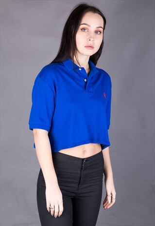 REWORKED VINTAGE RALPH LAUREN CROP POLO