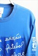 VINTAGE ADIDAS KIRIN CREWNECK LOGO T-SHIRT BLUE