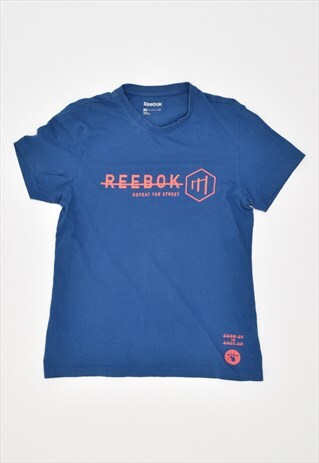 VINTAGE 00'S Y2K REEBOK T-SHIRT TOP NAVY BLUE