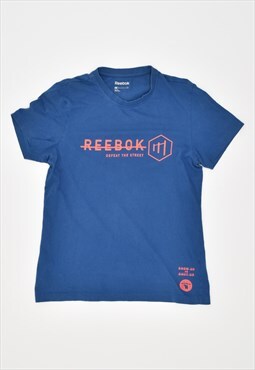 Vintage 00's Y2K Reebok T-Shirt Top Navy Blue