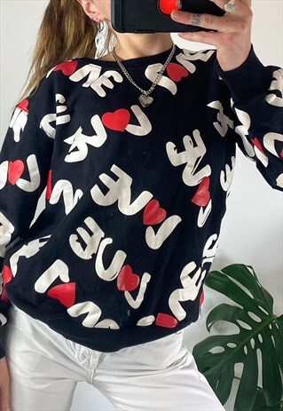VINTAGE Y2K LOVE PRINT MOSCHINO TOP