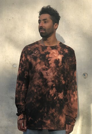 BAAD T-SHIRT LONG SLEEVE BLACK TIE&DYE