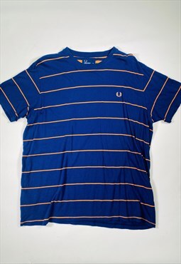 Vintage Size XL Fred Perry T Shirt In Blue