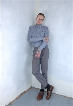 Vintage y2k fitting casual glam suit party trousers in brown