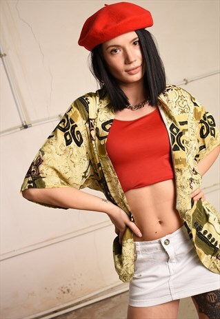 90'S RETRO BOHO OVERSIZED FESTIVAL DADS SHIRT TOP