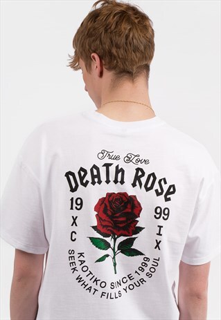 WHITE DEATH ROSE T-SHIRT