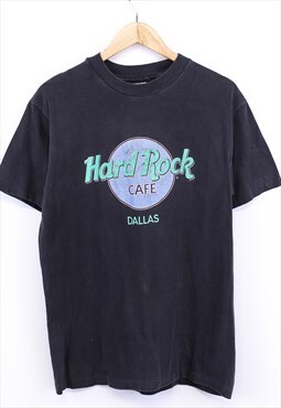Vintage Hard Rock Cafe T Shirt Black With Contrast Logo
