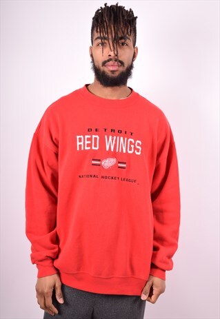 LEE MENS VINTAGE SWEATSHIRT JUMPER XL RED 90'S