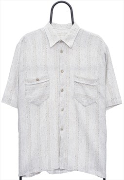 Vintage Cream Short Sleeved Shirt Mens