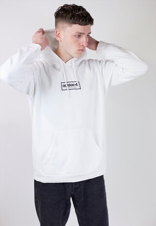 VINTAGE 90S ADIDAS WHITE HOODIE