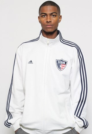 VINTAGE ADIDAS WHITE NBA TRACK JACKET
