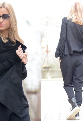 BLACK LONG CARDIGAN/ LONG VEST