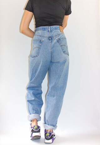 80'S STONEWASH HIGH WAIST PAINTERS LEVI JEANS