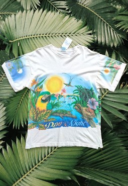 Vintage 90's Full Print Jungle T Shirt 