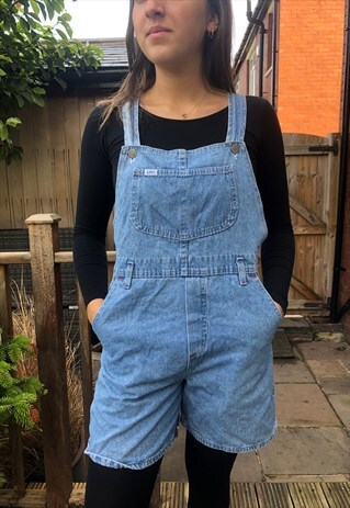LEE VINTAGE DENIM DUNGAREE SHORTS 10