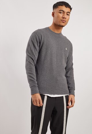 VINTAGE RALPH LAUREN LONG SLEEVE WAFFLE TOP