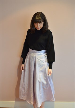 HIGH WAIST A-LINE PLEATED SKIRT