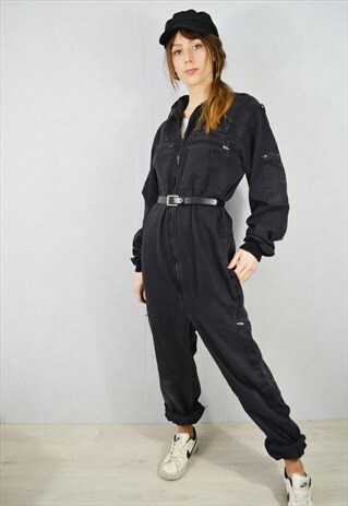VINTAGE FADED COTTON WORKWEAR JUMPSUIT BOILERSUIT