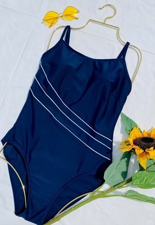 VINTAGE 90'S SPORTY THREE STRIPE SWIMSUIT