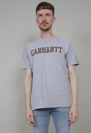 VINTAGE 90'S CARHARTT LOGO GREY T-SHIRT