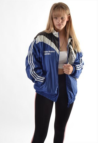 BLUE ADIDAS RETRO SHELL JACKET GTJ3907