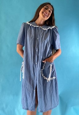 Vintage Blue cottagecore style Dress.