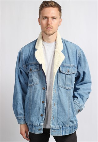 VINTAGE FLEECED LINED DENIM JACKET
