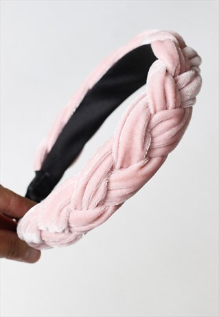 VELVET BRAIDED HEADBAND