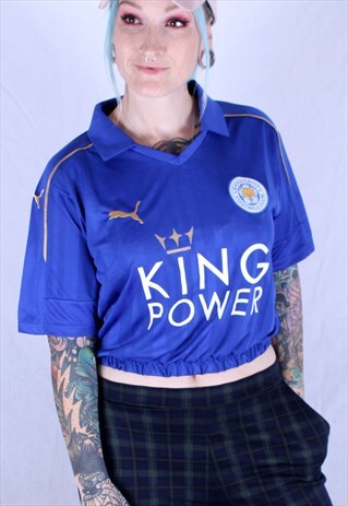 LEICESTER CITY FOOTBALL CLUB REWORKED CROPPED TSHIRT