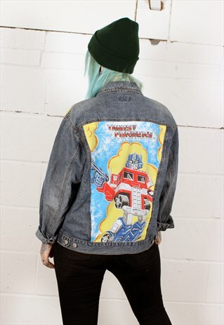 TRANSFORMERS REWORKED VINTAGE DENIM JACKET