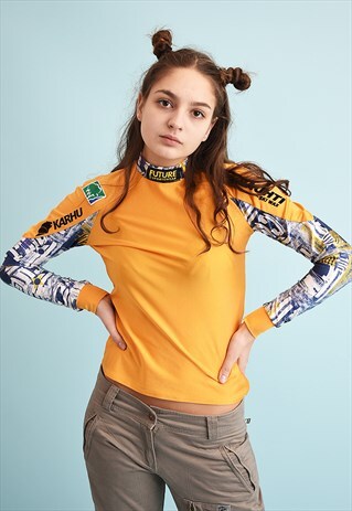 90'S RETRO ATHLEISURE TRACKSUIT SPORTS STRETCH TOP