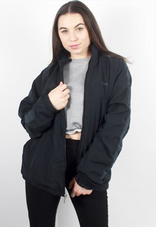 90'S RETRO BLACK & GREEN TRACK JACKET