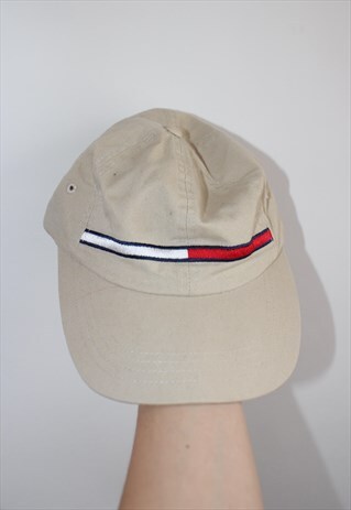 VINTAGE 90S TOMMY HILFIGER BEIGE CAP