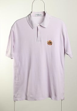 Vintage Burberry Logo Polo Shirt Purple