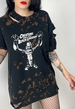 The creature from the black lagoon Bleached horror t-shirt