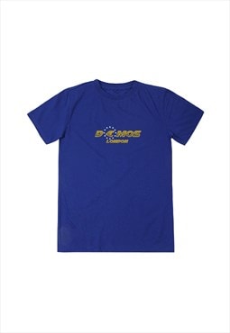 Blue Logo Graphic Heavy Cotton t shirt tee Unisex  